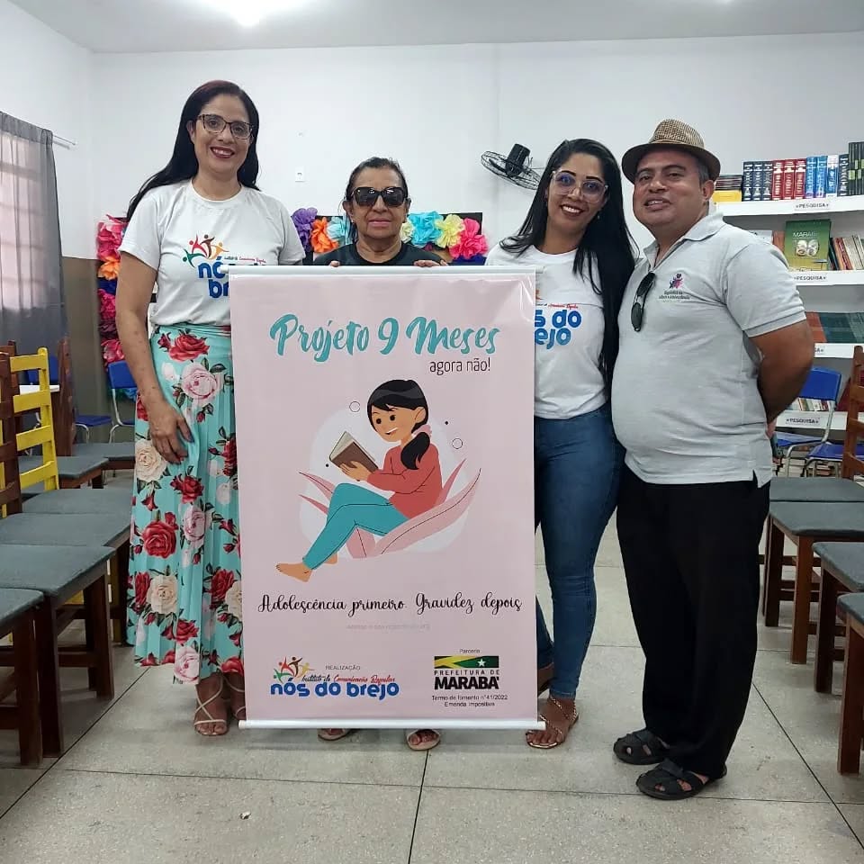 Projeto 9 meses - palestra educativa com alunos da escola Doralice de Andrade Vieira